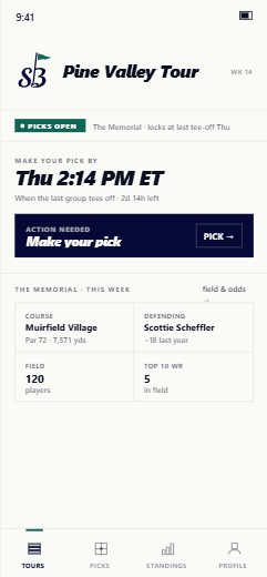 SideBet — your week